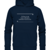 Schlau muss man nicht sein, blöd aber auch nicht - Hochwertiger Unisex BIO Hoodie 9 Spruchgewand - Mit Witz und Verstand - front organic hoodie 0e2035 1116x 102