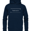 Spruchgewand - Mit Witz und Verstand - front organic hoodie 0e2035 1116x 105