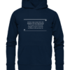 Immer, wenn man denkt, die Messlatte für Intelligenz... - Hochwertiger Unisex BIO Hoodie 9 Spruchgewand - Mit Witz und Verstand - front organic hoodie 0e2035 1116x 25
