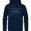 Wir sind nur Staub und Schatten - Horaz - Hochwertiger Unisex BIO Hoodie 9 Spruchgewand - Mit Witz und Verstand - front organic hoodie 0e2035 1116x 36