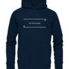 Spruchgewand - Mit Witz und Verstand - front organic hoodie 0e2035 1116x 38