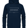 Eines Mannes schwache Seite erkennt man... - Beziehung - Hochwertiger Unisex BIO Hoodie 9 Spruchgewand - Mit Witz und Verstand - front organic hoodie 0e2035 1116x 39