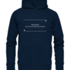 Spruchgewand - Mit Witz und Verstand - front organic hoodie 0e2035 1116x 56