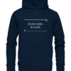 Ei rät nicht. Ei weiß. Eiweiß - Hochwertiger Unisex BIO Hoodie 9 Spruchgewand - Mit Witz und Verstand - front organic hoodie 0e2035 1116x 66