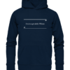 Spruchgewand - Mit Witz und Verstand - front organic hoodie 0e2035 1116x 70