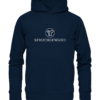 Spruchgewand Logo - Hochwertiger Unisex BIO Hoodie 9 Spruchgewand - Mit Witz und Verstand - front organic hoodie 0e2035 1116x 82