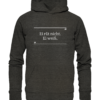 Ei rät nicht. Ei weiß. Eiweiß - Hochwertiger Unisex BIO Hoodie 8 Spruchgewand - Mit Witz und Verstand - front organic hoodie 1b1c1a 1116x 66