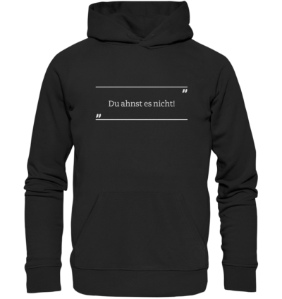 Spruchgewand - Mit Witz und Verstand - front organic hoodie 272727 1116x 3