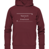 Teamwork = Dreamwork - Hochwertiger Unisex BIO Hoodie 7 Spruchgewand - Mit Witz und Verstand - front organic hoodie 672b34 1116x 104