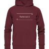Spruchgewand - Mit Witz und Verstand - front organic hoodie 672b34 1116x 105