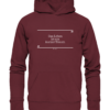 Spruchgewand - Mit Witz und Verstand - front organic hoodie 672b34 1116x 12