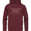 Immer, wenn man denkt, die Messlatte für Intelligenz... - Hochwertiger Unisex BIO Hoodie 7 Spruchgewand - Mit Witz und Verstand - front organic hoodie 672b34 1116x 25