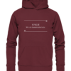 Spruchgewand - Mit Witz und Verstand - front organic hoodie 672b34 1116x 44