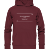 Spruchgewand - Mit Witz und Verstand - front organic hoodie 672b34 1116x 46