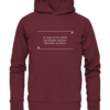 Du kannst mir nicht das Wasser reichen. Hol mir lieber ein Bier! - Hochwertiger Unisex BIO Hoodie 7 Spruchgewand - Mit Witz und Verstand - front organic hoodie 672b34 1116x 51