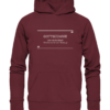 Gottseidank! Das war in dieser Woche der letzte Montag. - Hochwertiger Unisex BIO Hoodie 7 Spruchgewand - Mit Witz und Verstand - front organic hoodie 672b34 1116x 80