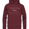 Spruchgewand - Mit Witz und Verstand - front organic hoodie 672b34 1116x 95