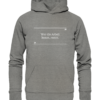 Wer die Arbeit kennt. rennt - Faulheit - Hochwertiger Unisex BIO Hoodie 12 Spruchgewand - Mit Witz und Verstand - front organic hoodie 818381 1116x
