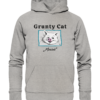 Grunty Cat - die grunzende Katze - Meoink - Hochwertiger Unisex BIO Hoodie 10 Spruchgewand - Mit Witz und Verstand - front organic hoodie c2c1c0 1116x 81