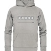 Spruchgewand - Mit Witz und Verstand - front organic hoodie c2c1c0 1116x 85
