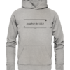Spruchgewand - Mit Witz und Verstand - front organic hoodie c2c1c0 1116x 93