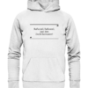 Spruchgewand - Mit Witz und Verstand - front organic hoodie f8f8f8 1116x 100