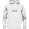 Du kannst mir nicht das Wasser reichen. Hol mir lieber ein Bier! - Hochwertiger Unisex BIO Hoodie 11 Spruchgewand - Mit Witz und Verstand - front organic hoodie f8f8f8 1116x 51