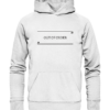 Spruchgewand - Mit Witz und Verstand - front organic hoodie f8f8f8 1116x 63