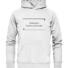 Heute gibt's Fonette und Racldue - Hochwertiger Unisex BIO Hoodie 11 Spruchgewand - Mit Witz und Verstand - front organic hoodie f8f8f8 1116x 69