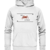 THE ANT IS NEAR - lustig - Hochwertiger Unisex BIO Hoodie 11 Spruchgewand - Mit Witz und Verstand - front organic hoodie f8f8f8 1116x 79