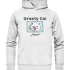 Grunty Cat - die grunzende Katze - Meoink - Hochwertiger Unisex BIO Hoodie 11 Spruchgewand - Mit Witz und Verstand - front organic hoodie f8f8f8 1116x 81