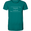 Teamwork = Dreamwork - Unisex BIO T-Shirt 13 Spruchgewand - Mit Witz und Verstand - front organic shirt 007373 1116x 103