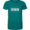GENIAL PSE Elemente Chemie - Unisex BIO T-Shirt 13 Spruchgewand - Mit Witz und Verstand - front organic shirt 007373 1116x 88