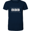 GENIAL PSE Elemente Chemie - Unisex BIO T-Shirt 12 Spruchgewand - Mit Witz und Verstand - front organic shirt 0e2035 1116x 88