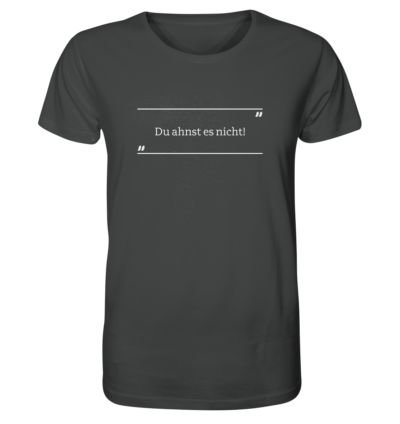 Spruchgewand - Mit Witz und Verstand - front organic shirt 444545 1116x 3