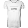 Spruchgewand - Mit Witz und Verstand - front organic shirt f8f8f8 1116x 45