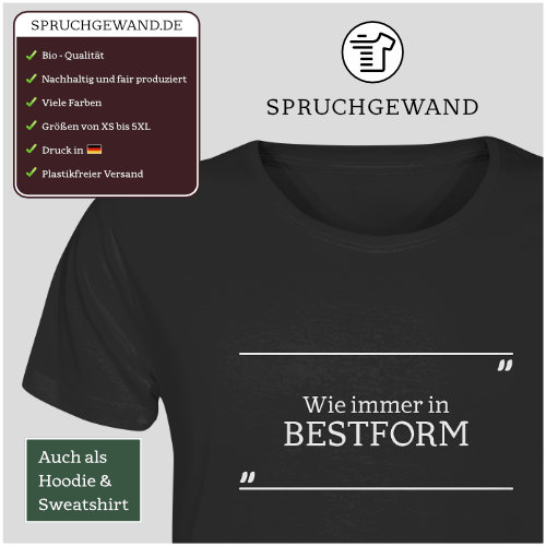 Wie immer in Bestform