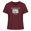 Grunty Cat - die grunzende Katze - Meoink - Damen Bio T-Shirt 10 Spruchgewand - Mit Witz und Verstand - front ladies organic shirt 672b34 1116x 36