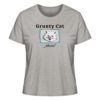 Grunty Cat - die grunzende Katze - Meoink - Damen Bio T-Shirt 12 Spruchgewand - Mit Witz und Verstand - front ladies organic shirt c2c1c0 1116x 36