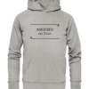 Angeber on Tour - Hochwertiger Unisex Bio Hoodie 10 Spruchgewand - Mit Witz und Verstand - front organic hoodie c2c1c0 1116x