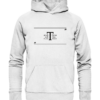 T-Bone T-Rex T-Shirt - Hochwertiger Unisex Bio Hoodie 11 Spruchgewand - Mit Witz und Verstand - front organic hoodie f8f8f8 1116x 1